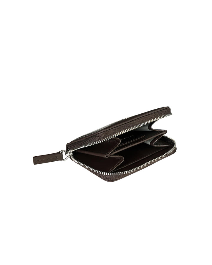 Stand Oil Post Wallet — Glossy Mini Cardholder — Maroon