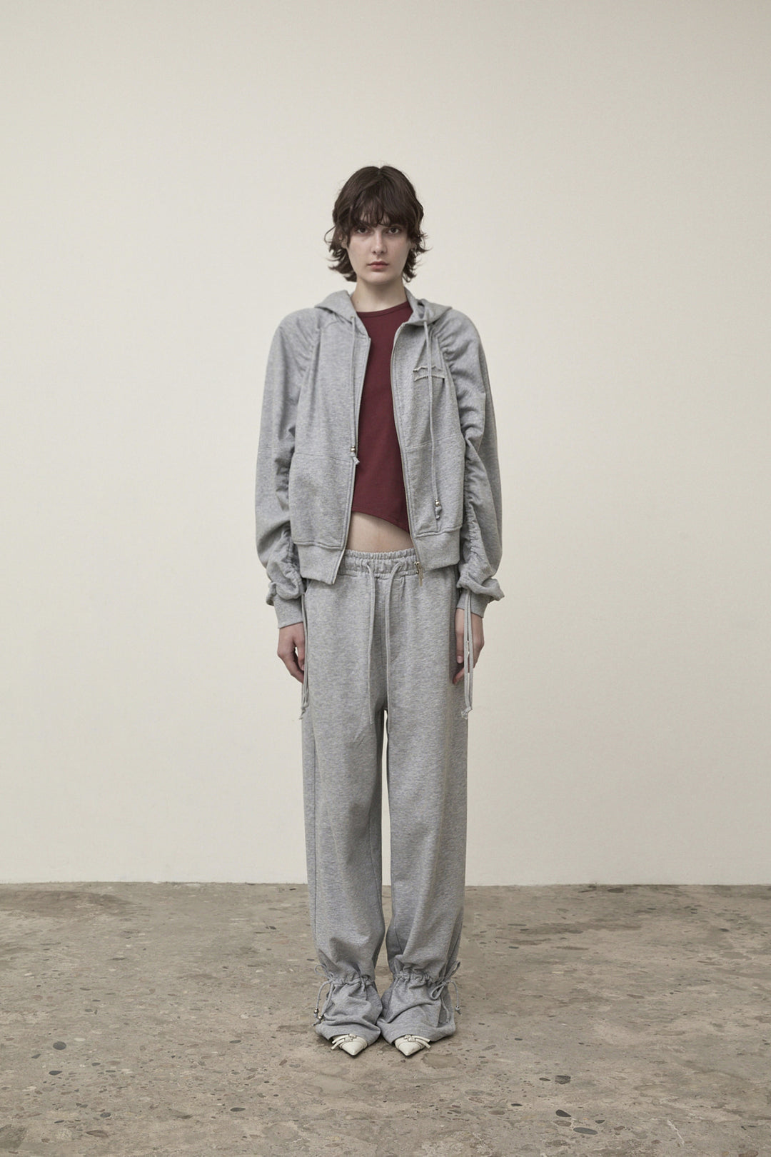 Matin Kim String Detail Sweatpants — Gray