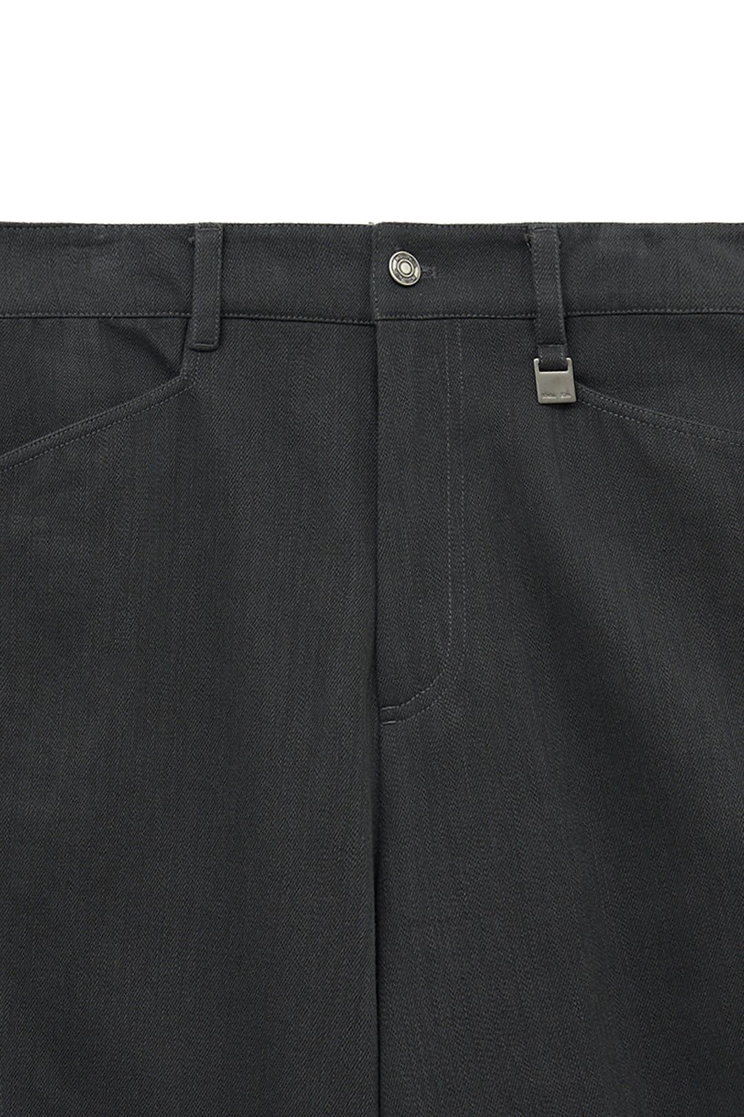 Matin Kim Big Pocket Two-Tone Wide Pants — Charcoal