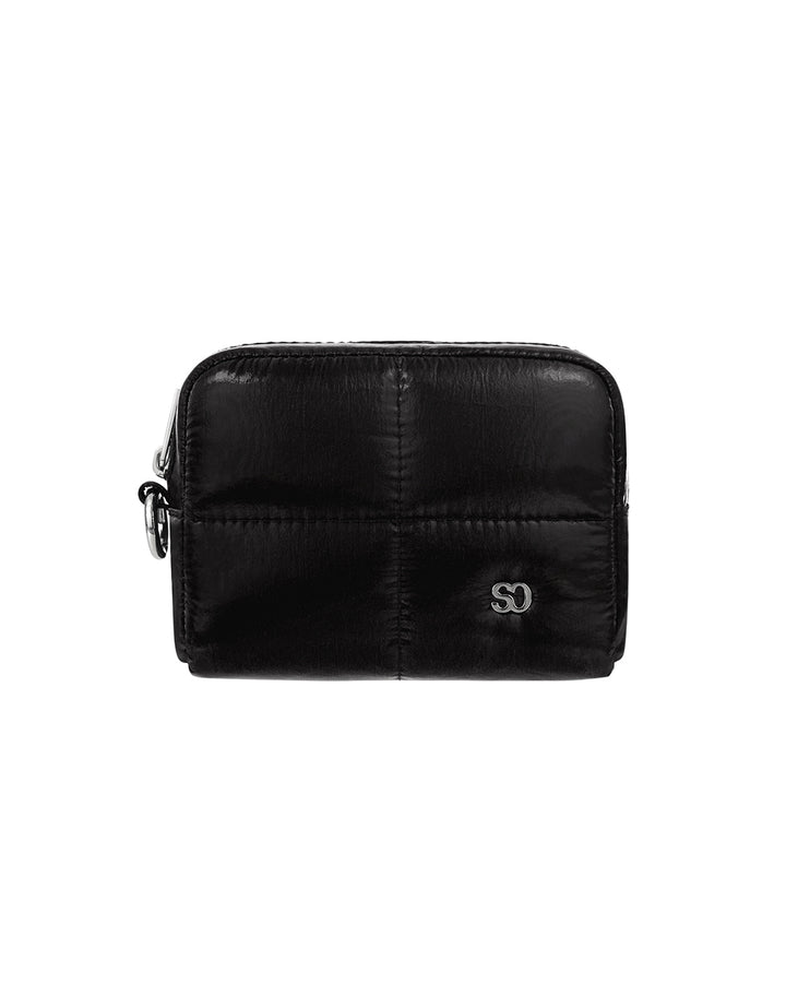 Stand Oil Bubble Pouch — Quilted Nylon Mini — Black