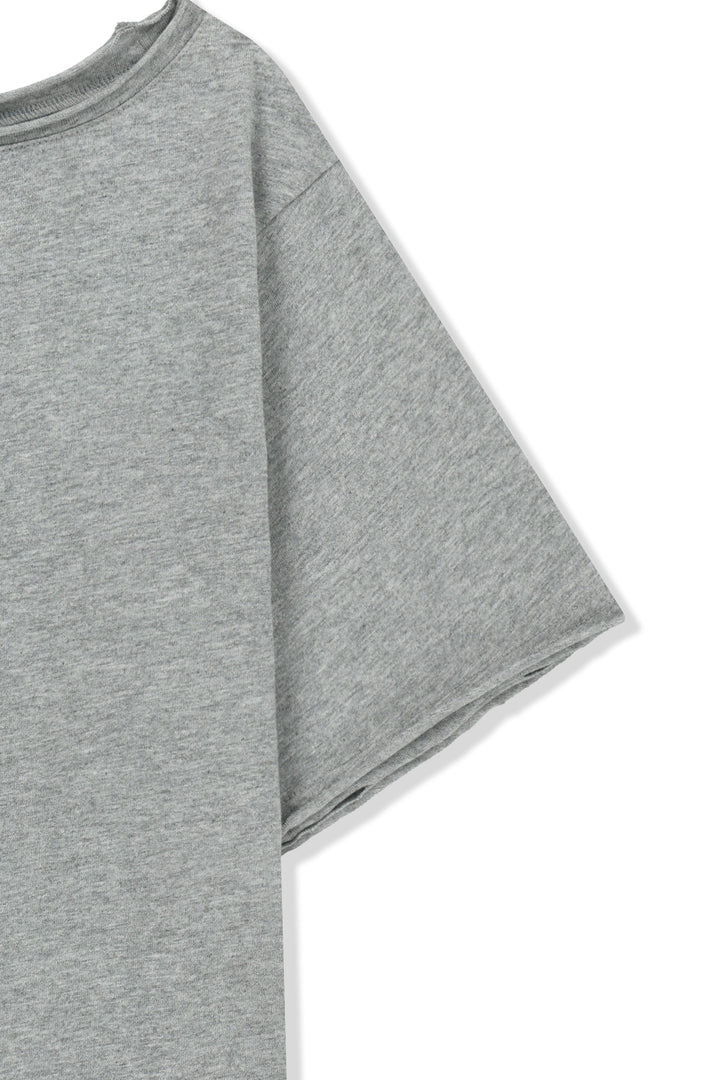 Matin Kim MTK 16 Graffiti Logo Asymmetric Top — Gray