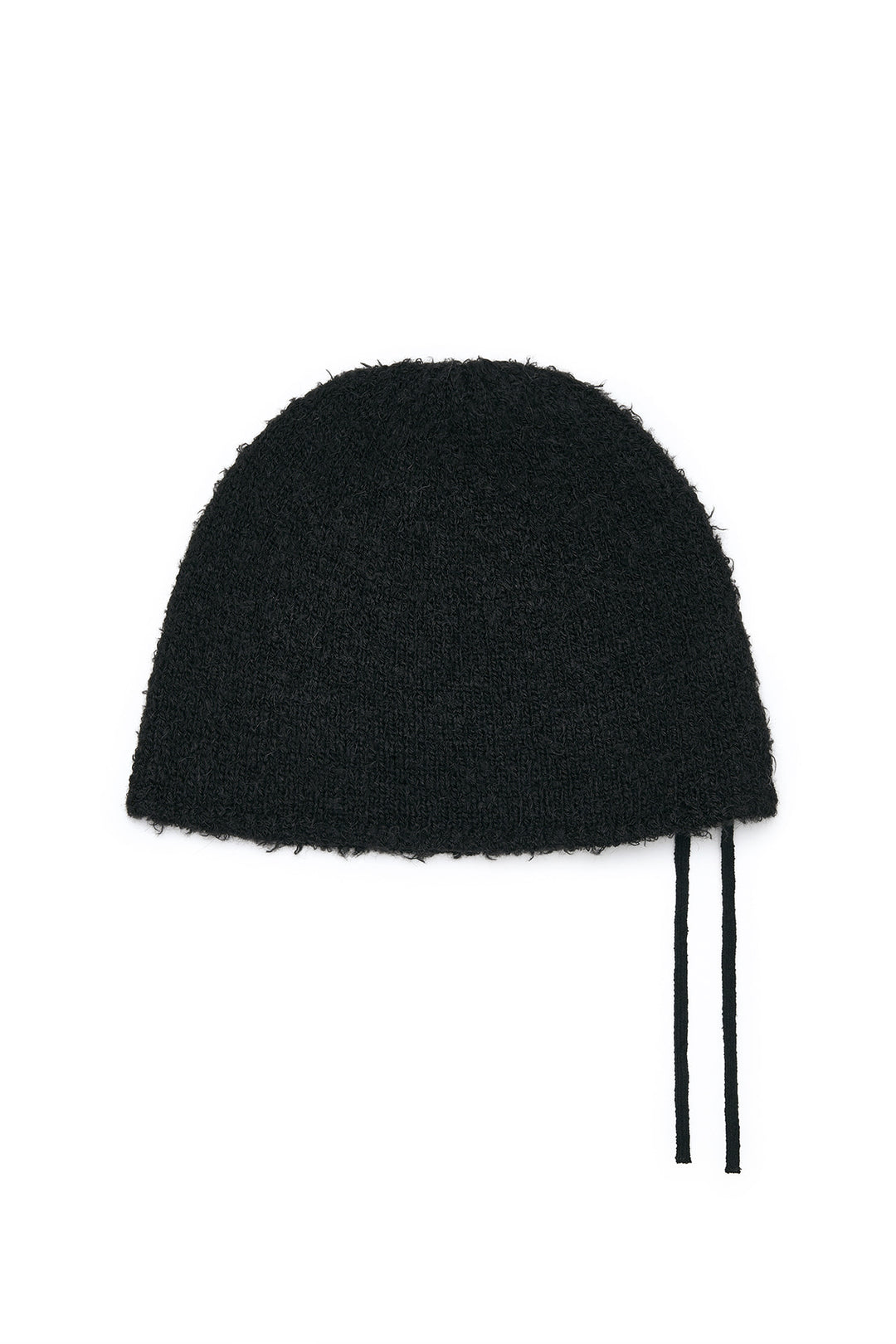 Matin Kim Ribbon Tie Knit Beanie — Black