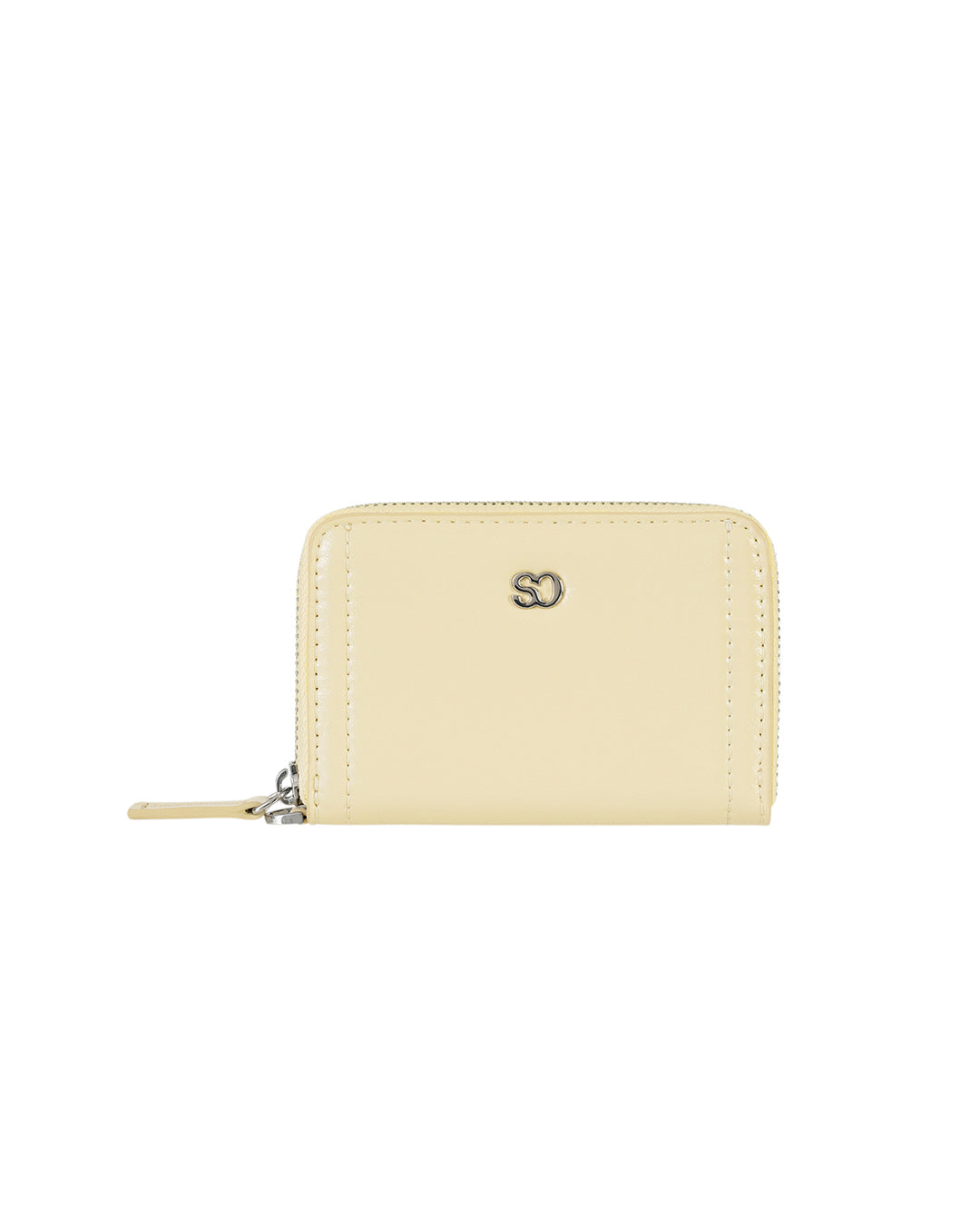 Stand Oil Post Wallet — Glossy Mini Cardholder — Butter
