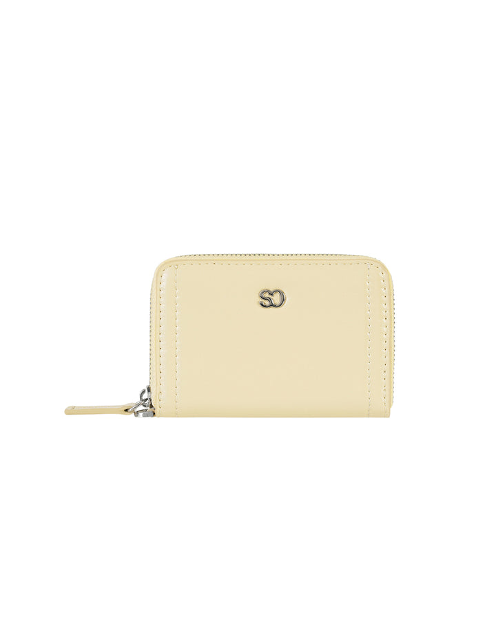 Stand Oil Post Wallet — Glossy Mini Cardholder — Butter