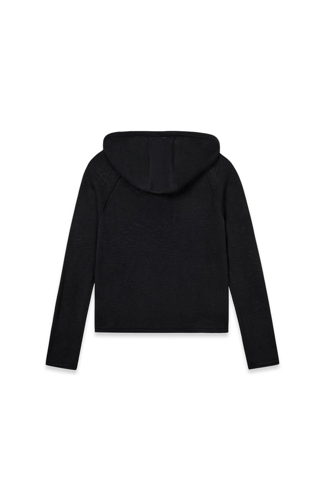 Matin Kim Button Hoody Raglan Knit — Black