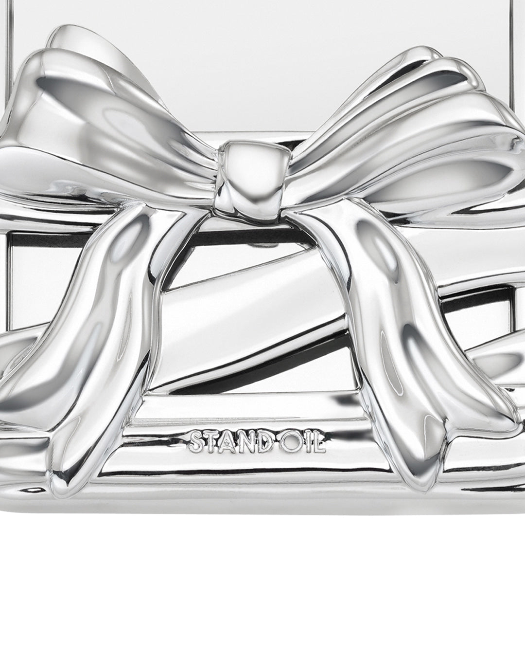 Stand Oil Bow Card Holder — MagSafe — Silver