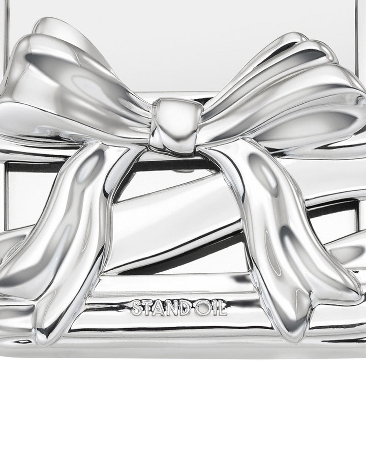 Stand Oil Bow Card Holder — MagSafe — Silver