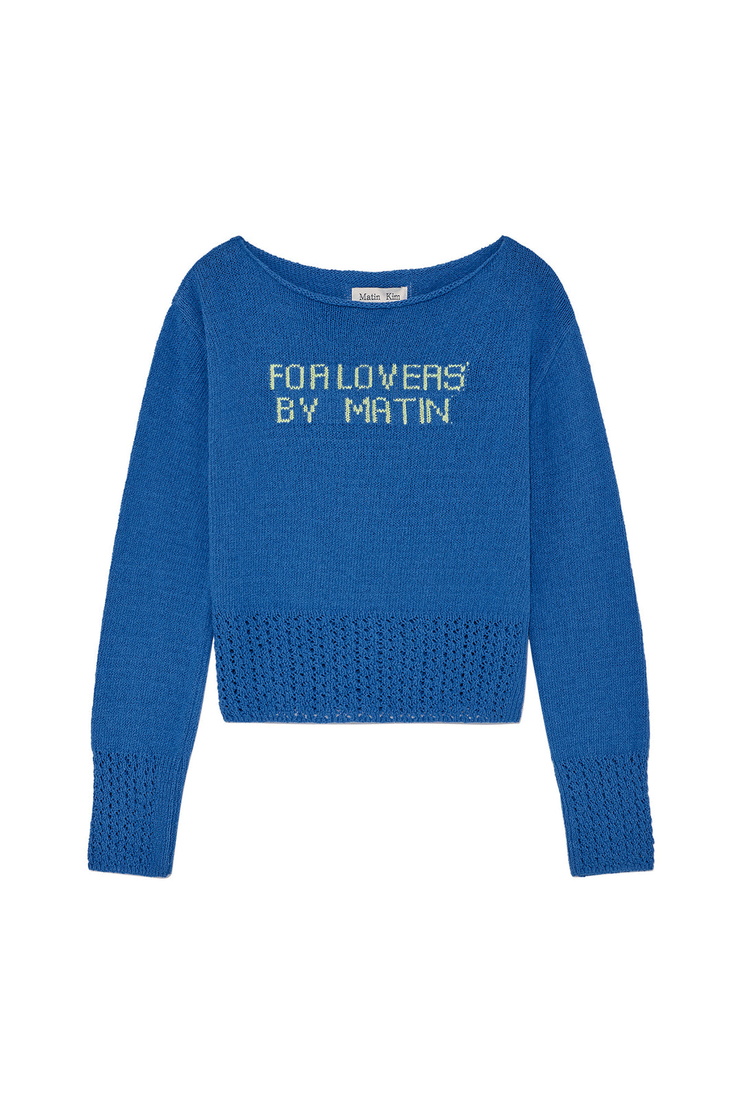 Matin Kim Punching Point Pullover — Light Blue