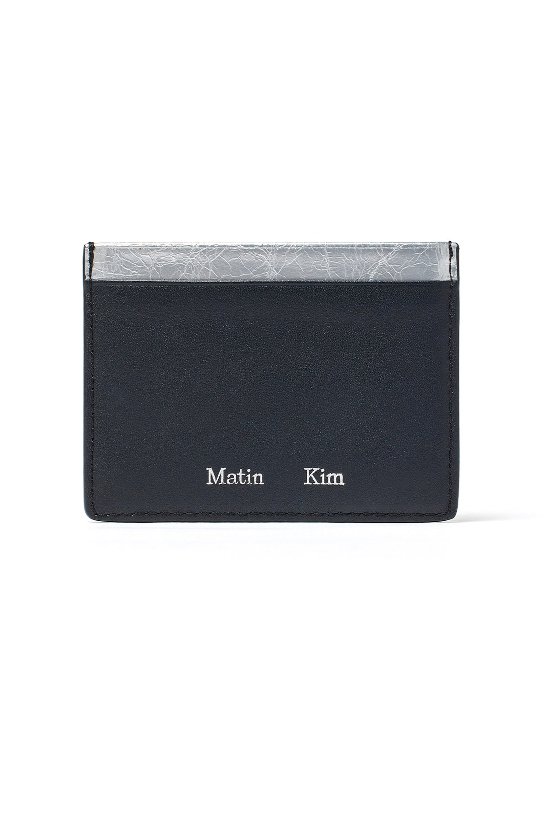 Matin Kim Heart Cut Out Card Wallet — Silver