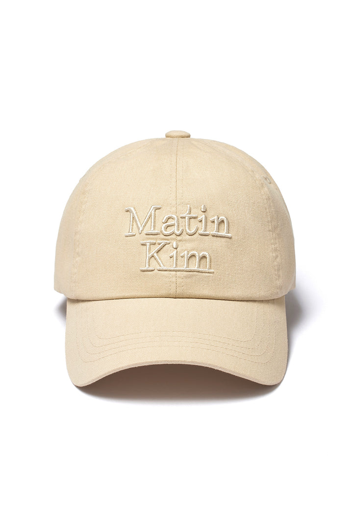Matin Kim Volume Logo Ball Cap — Beige