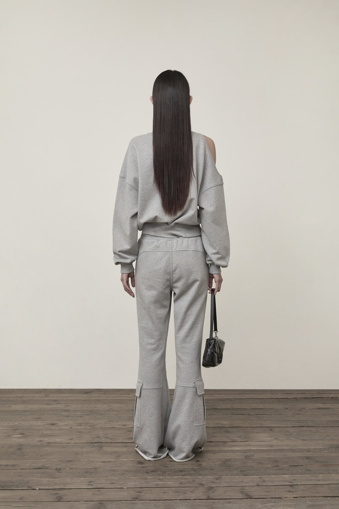 Matin Kim Shoulder Hole Sweatshirt — Gray