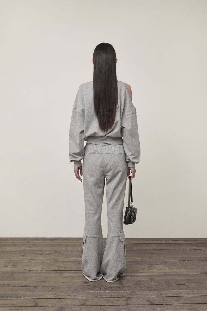 Matin Kim Shoulder Hole Sweatshirt — Gray
