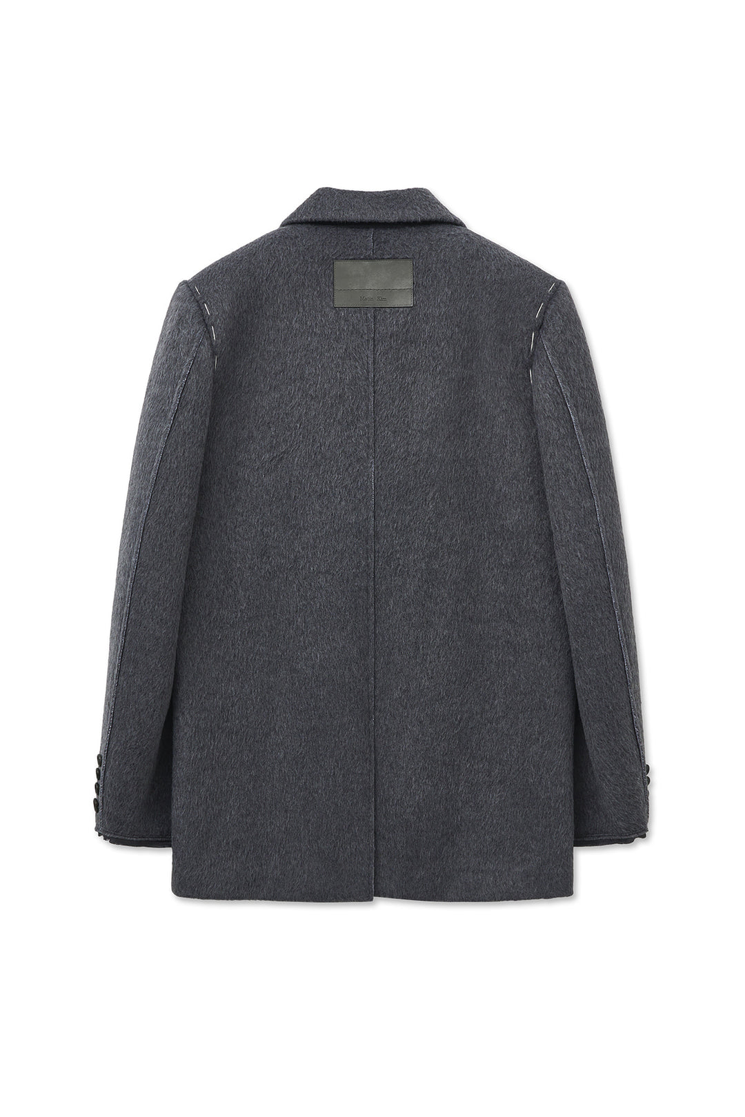 Matin Kim Hairy Overfit Stitch Single Jacket — Gray