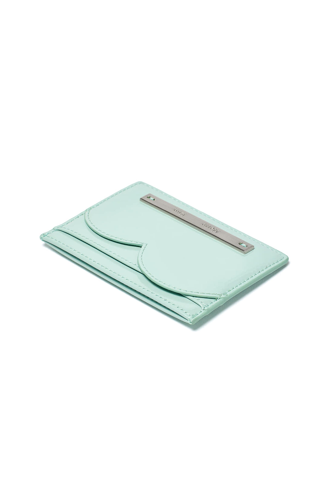 Matin Kim Heart Wave Enamel Card Wallet — Mint
