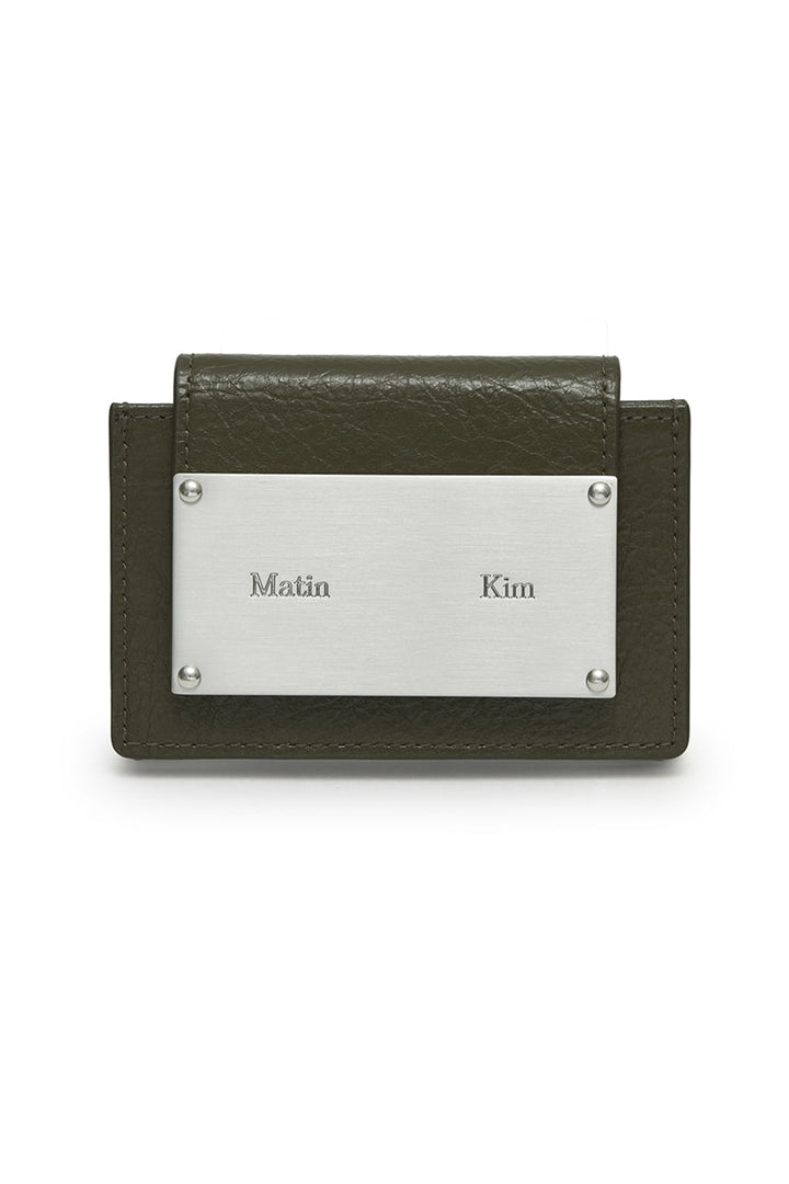 Matin Kim Accordion Wallet — Brass Hardware — Khaki