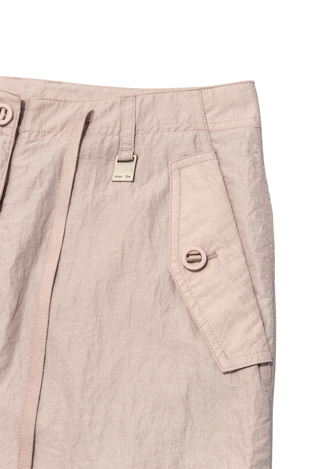 Matin Kim String Nylon Cargo Pants Light — Pink
