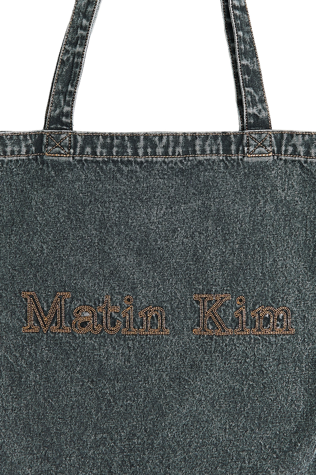 Matin Kim Stitch Denim Eco Bag — Black