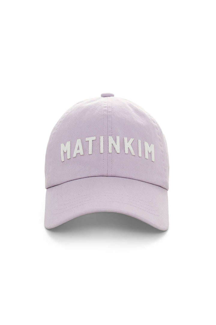 Matin Kim Appliqué Felt Logo Ball Cap Lilac