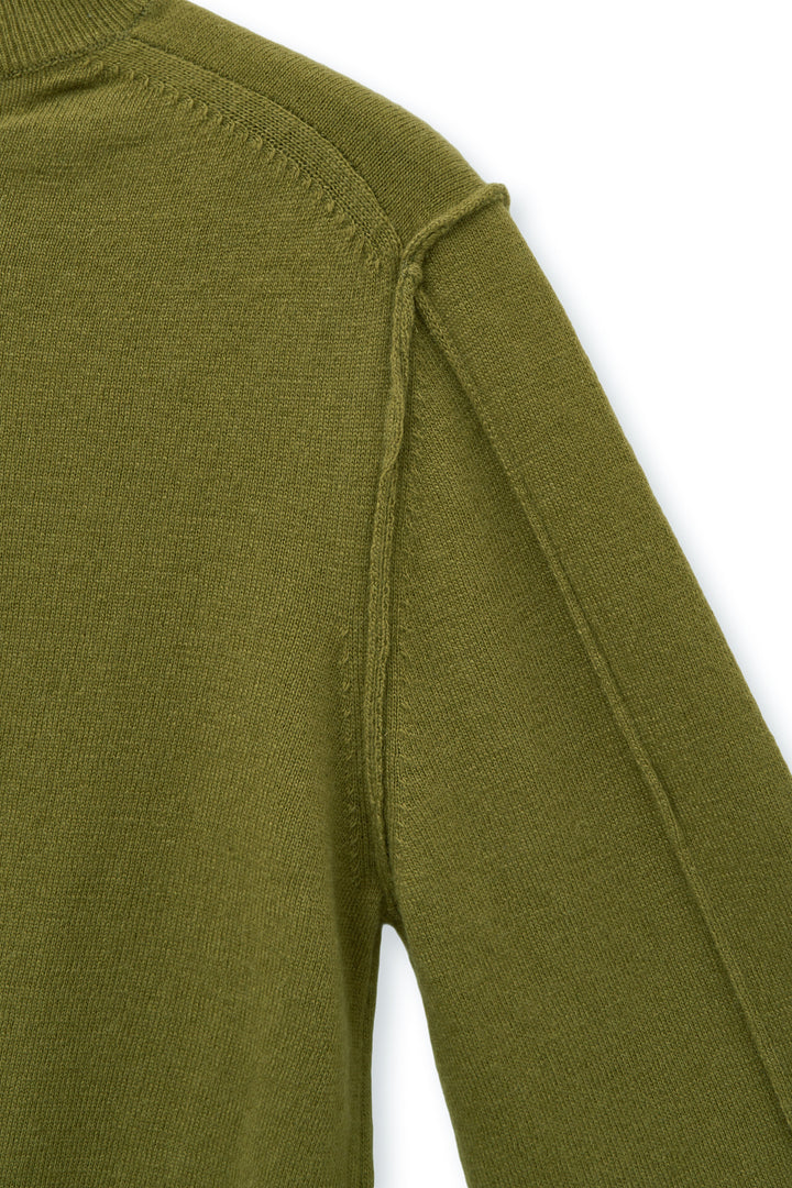 Matin Kim Cashmere Blended Round Knit — Olive