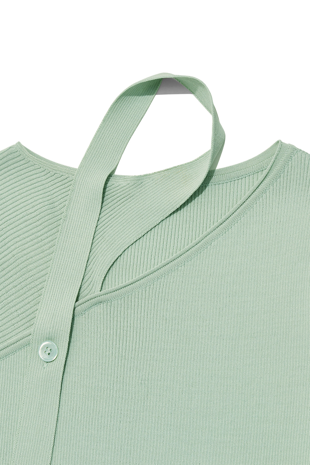 Matin Kim Scarf Point Knit Top — Mint