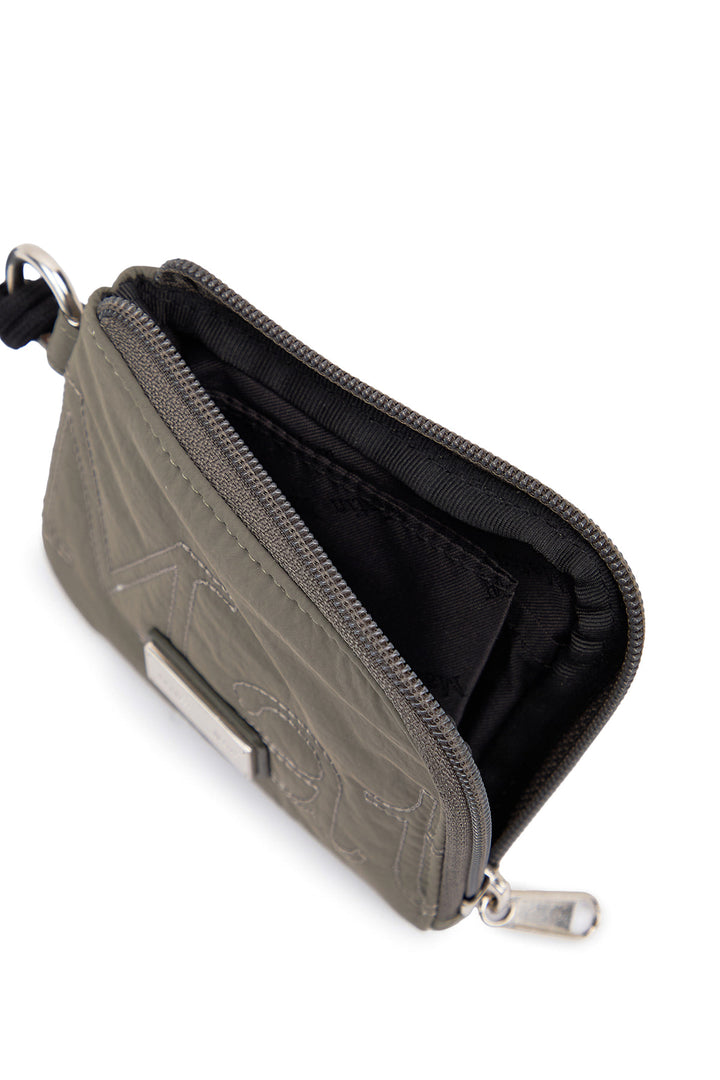 Matin Kim Logo Stitch Sporty Wallet — Khaki
