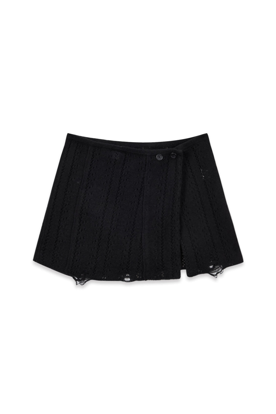 Matin Kim Punching Wrap Mini Skirt — Black
