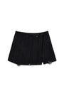 Matin Kim Punching Wrap Mini Skirt — Black