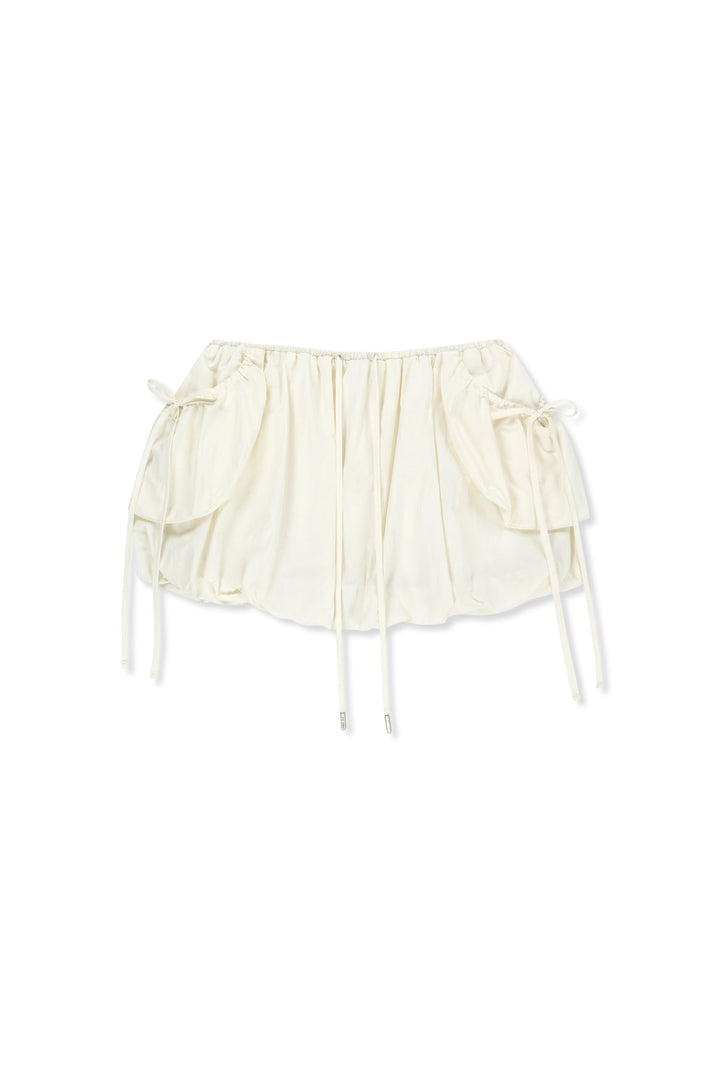 Matin Kim Strap Detail Balloon Skirt — Ivory