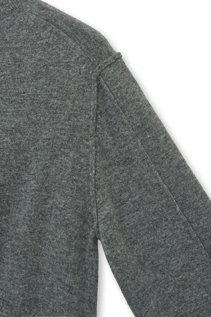 Matin Kim Cashmere Blended Round Knit — Gray