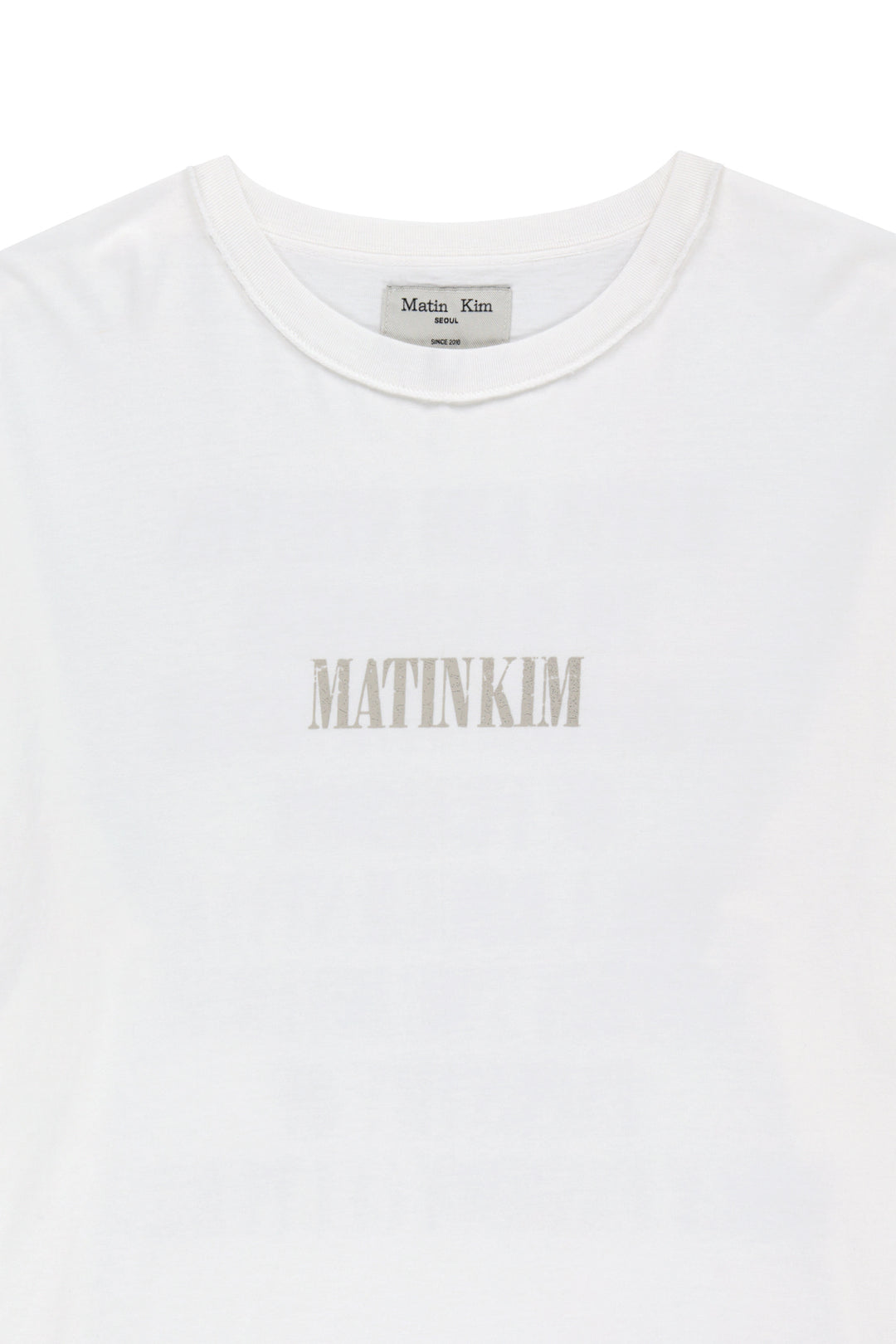 Matin Kim Vintage Lettering Graffiti Top — White