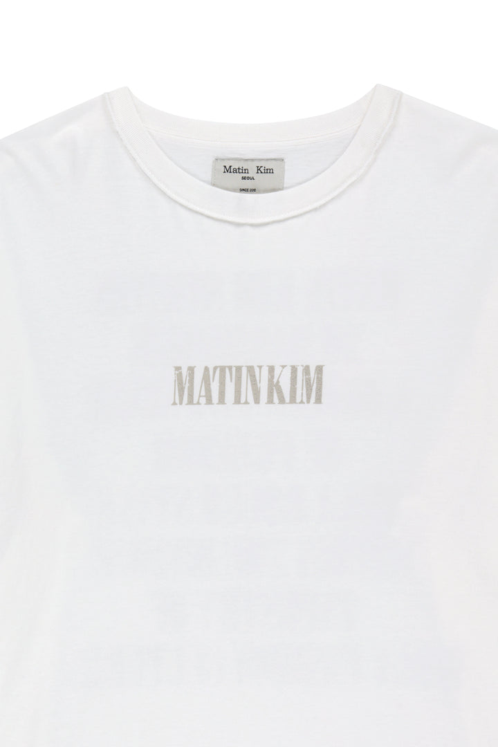 Matin Kim Vintage Lettering Graffiti Top — White