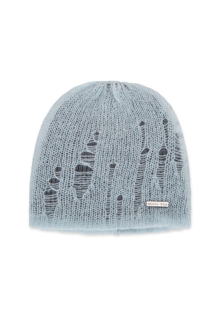 Matin Kim Vintage Layer Knit Beanie — Light Blue