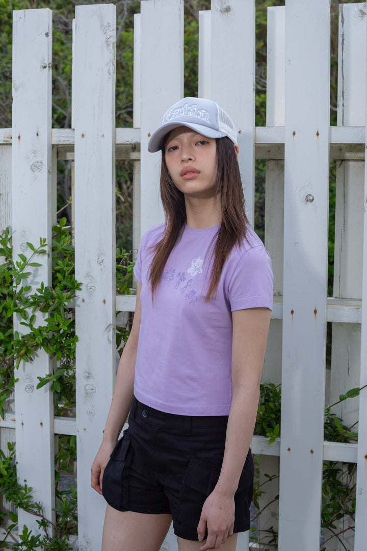 Matin Kim Bubbly Graphic Printing Top Lilac