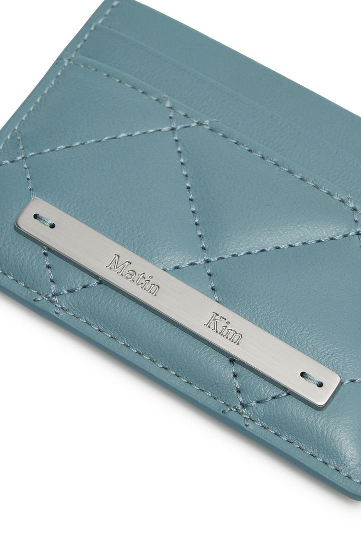Matin Kim Puff Quilt Card Wallet — Blue
