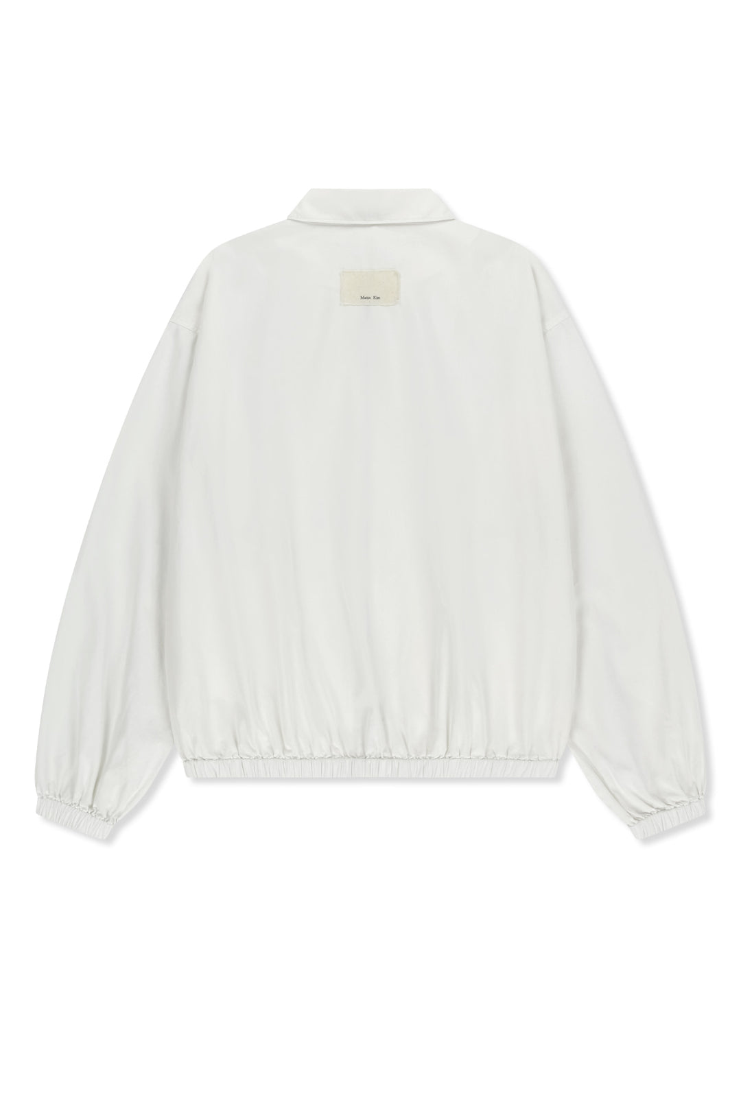 Matin Kim Small Logo Cotton Zip Up Jumper — White