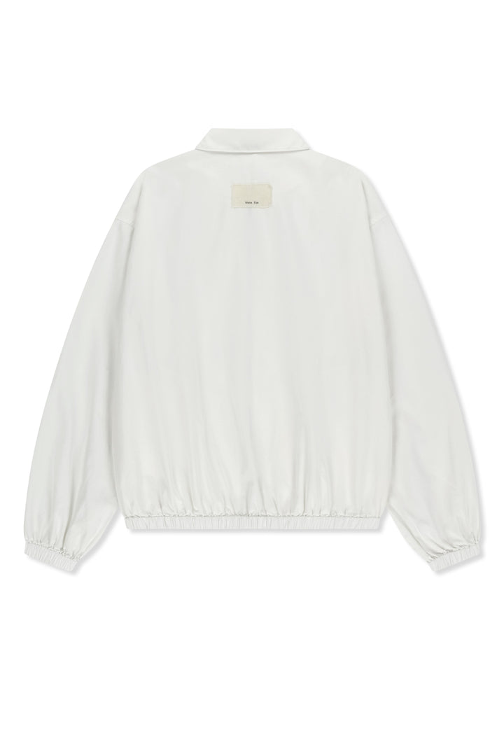 Matin Kim Small Logo Cotton Zip Up Jumper — White