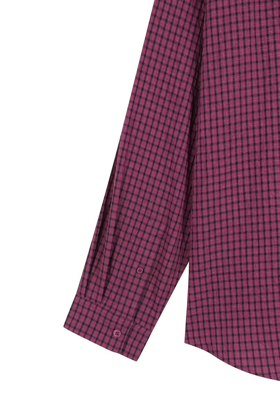 Matin Kim Front Graphic Check Shirt — Pink