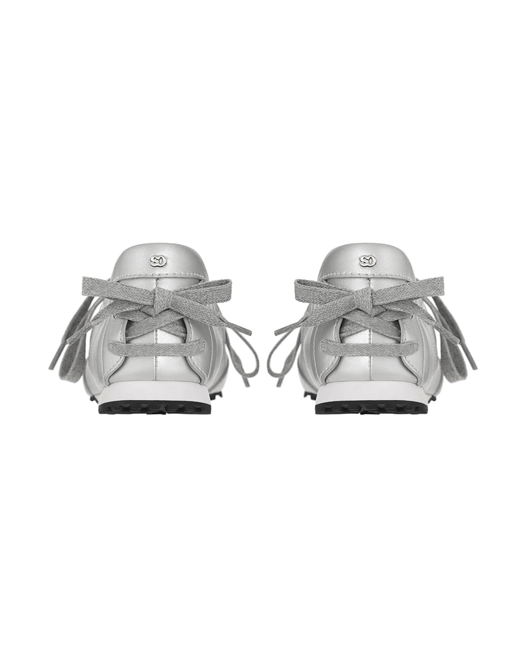 Stand Oil Double Tied Sneakers — Silver