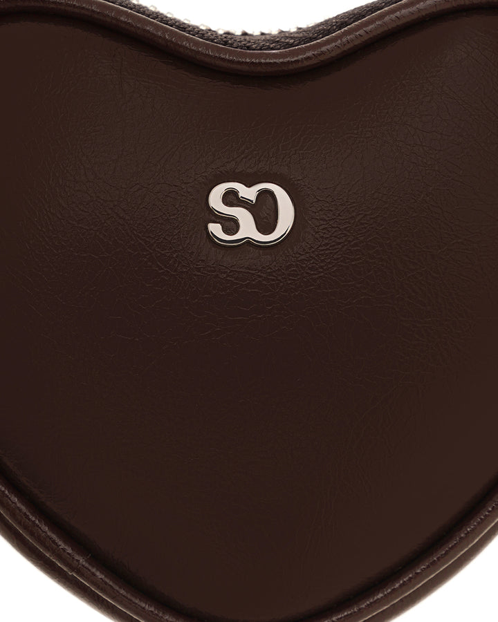Stand Oil Heart Pods Keyring — Maroon