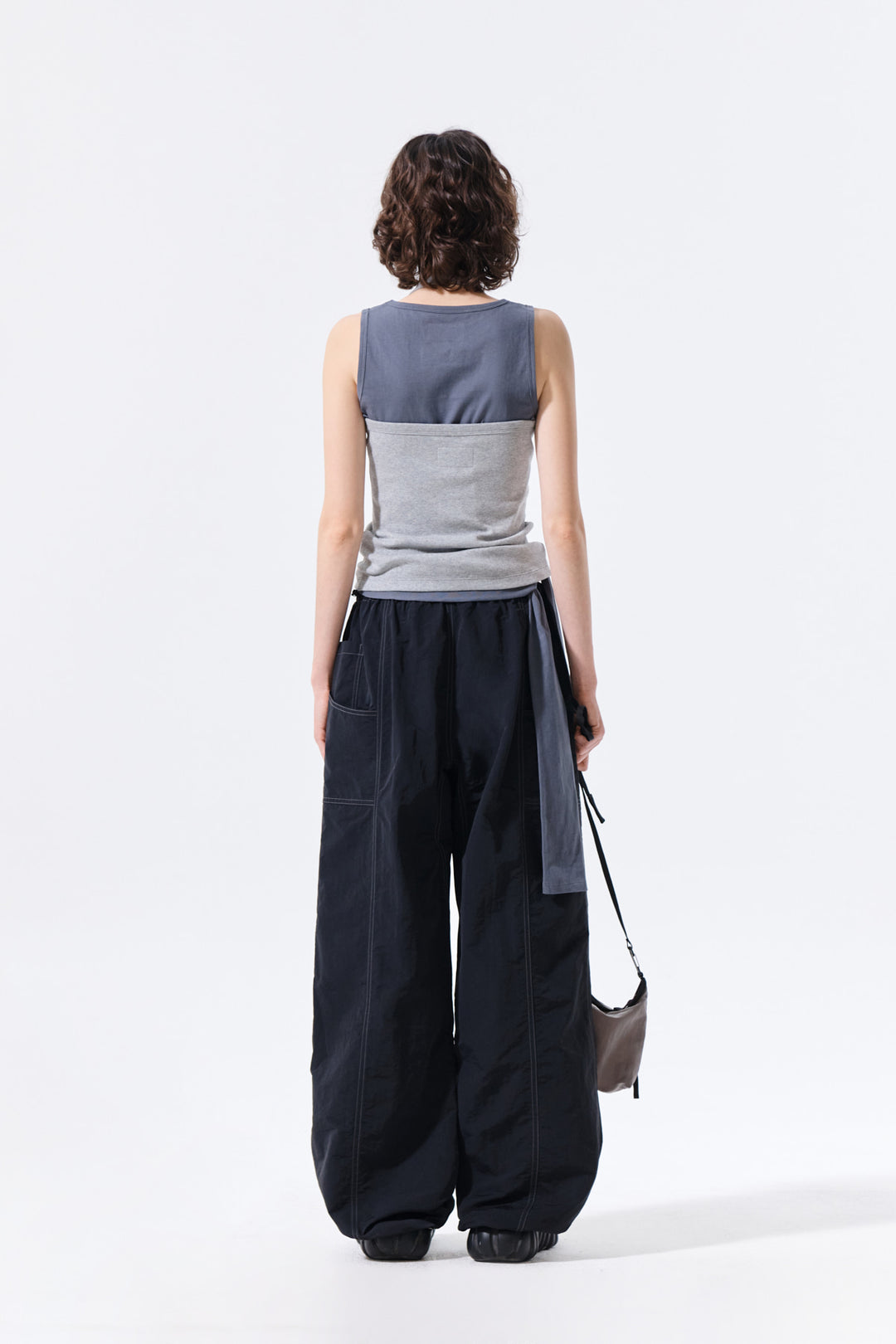 Matin Kim Multi Panel Parachute Pants — Black