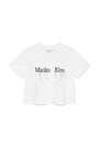 Matin Kim Logo Thread Point Crop Top — White