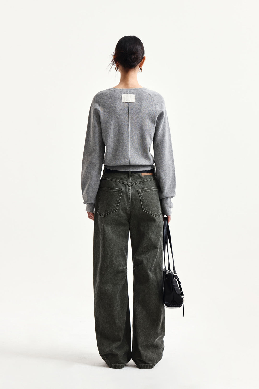Matin Kim Raglan Sleeve Knit Pullover — Gray
