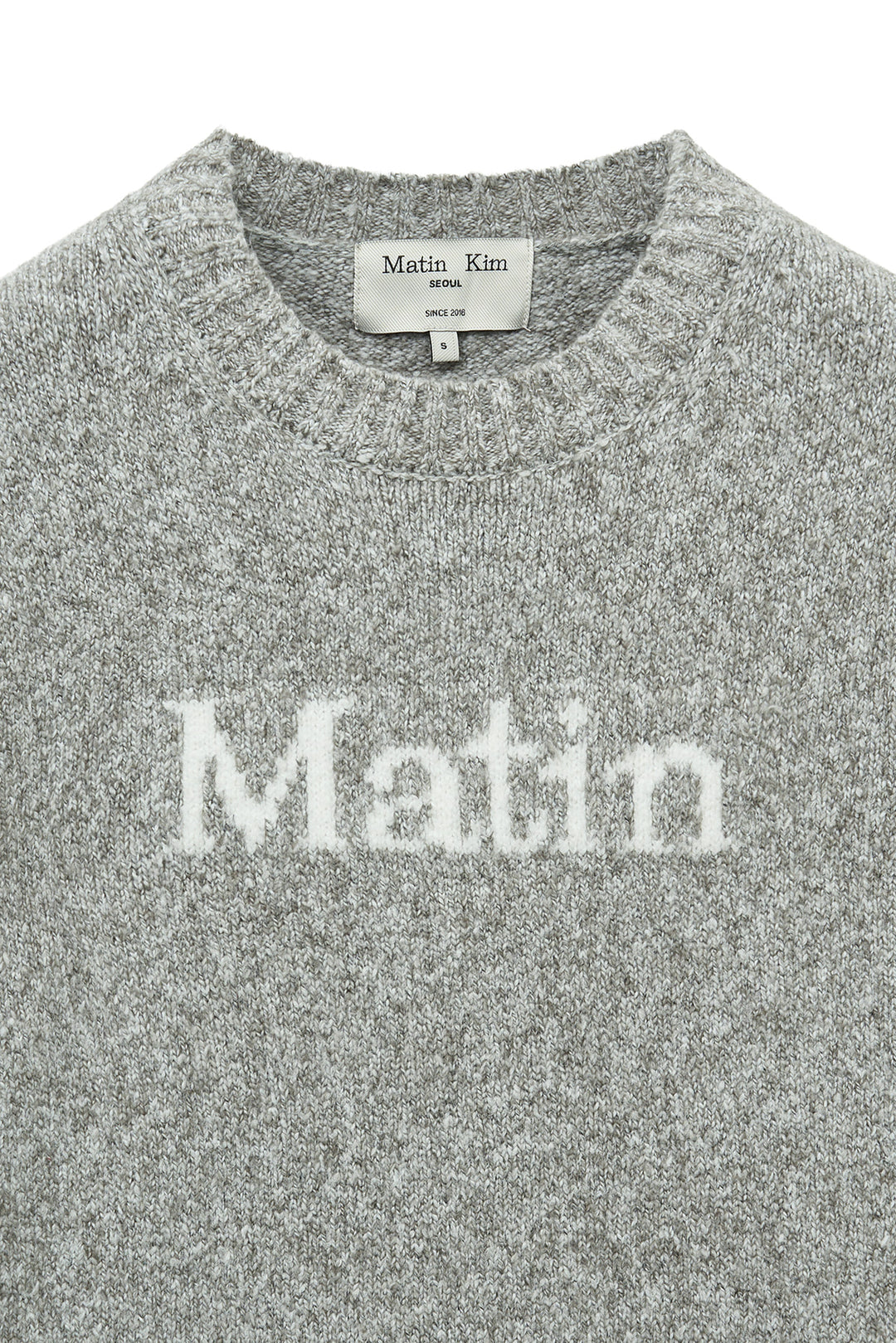 Matin Kim Mixed Yarn Knit Pullover — Gray