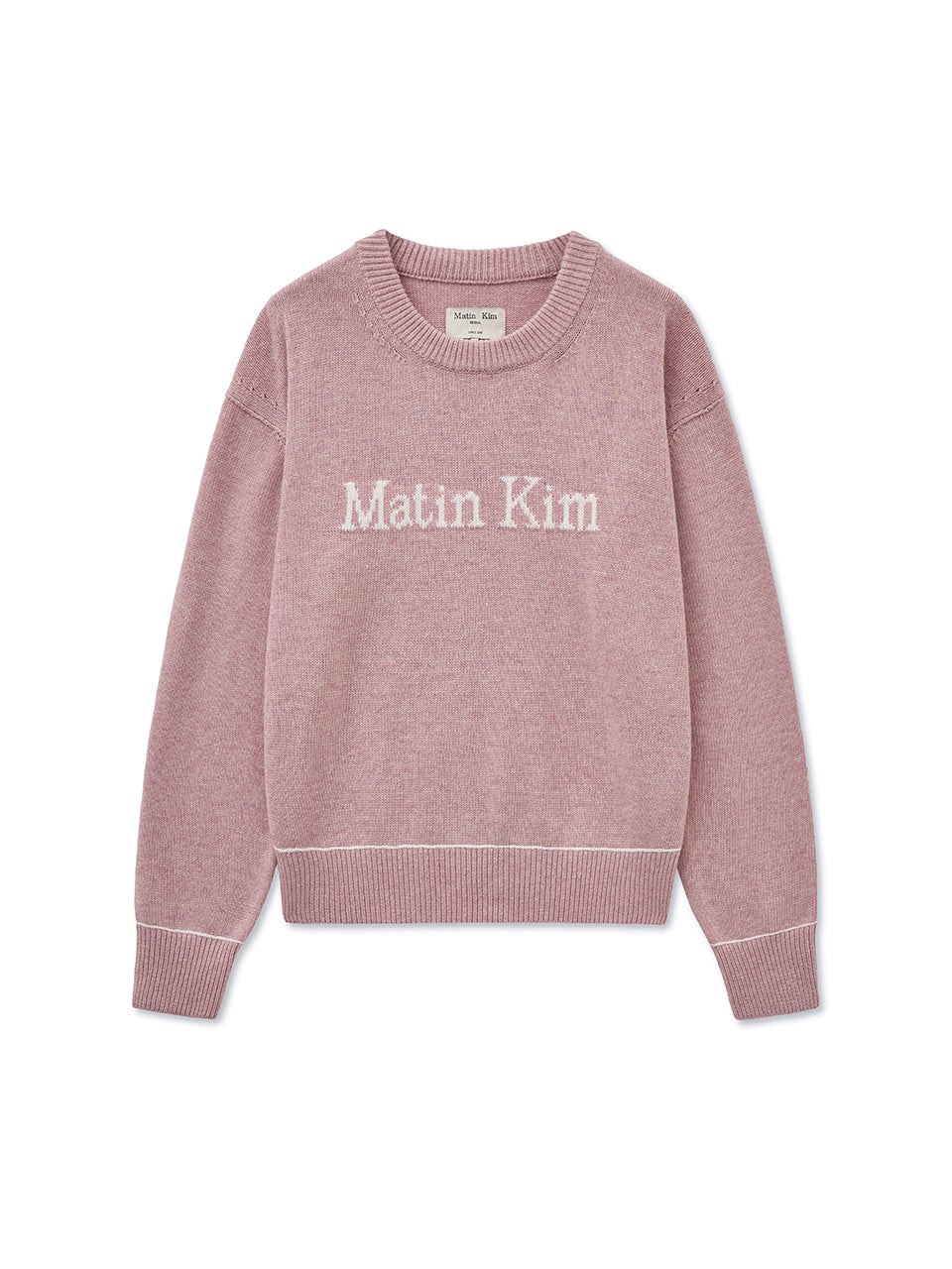 Matin Kim Color Trim Line Logo Pullover — Black