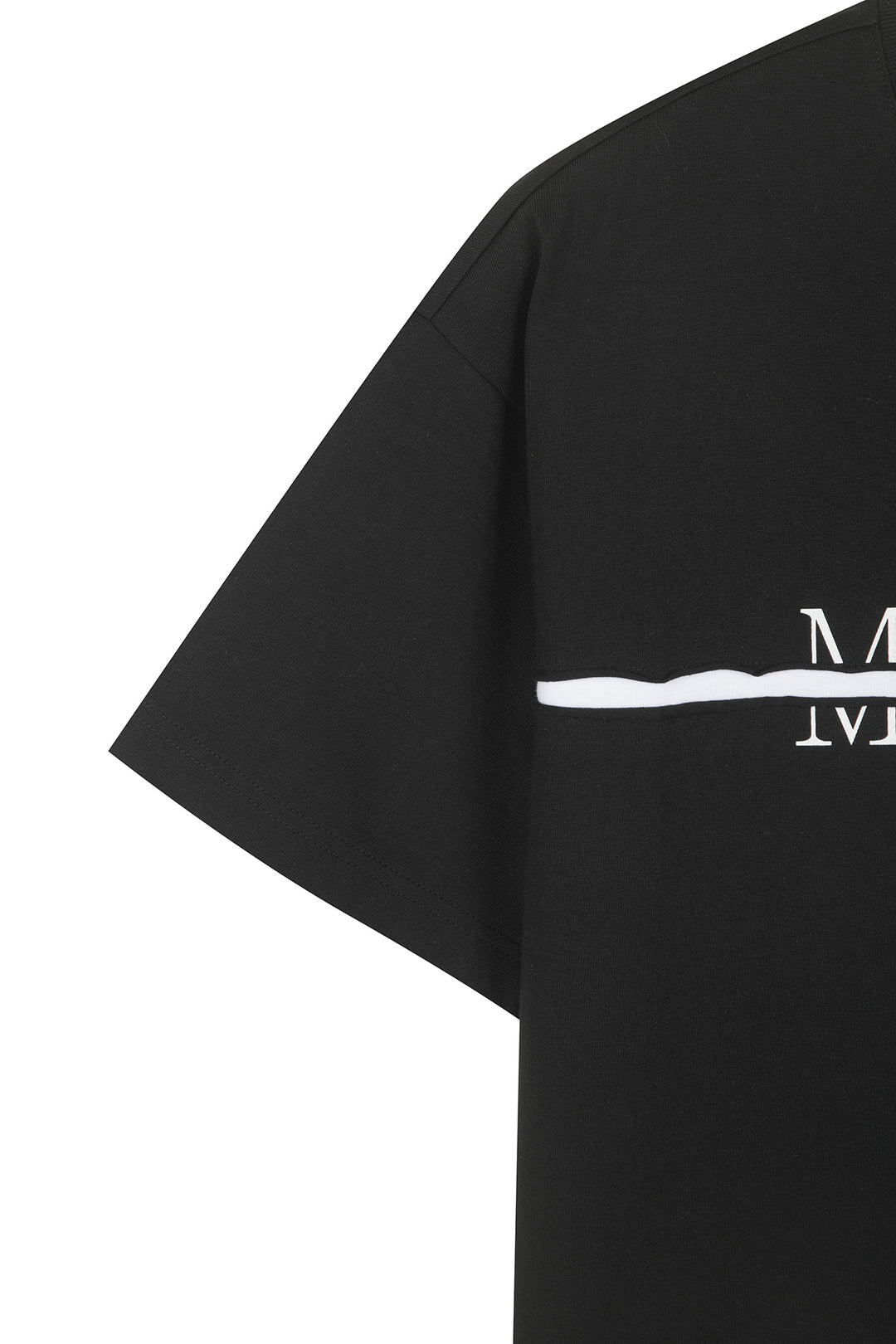 Matin Kim Logo Cutted Layered Top — Black