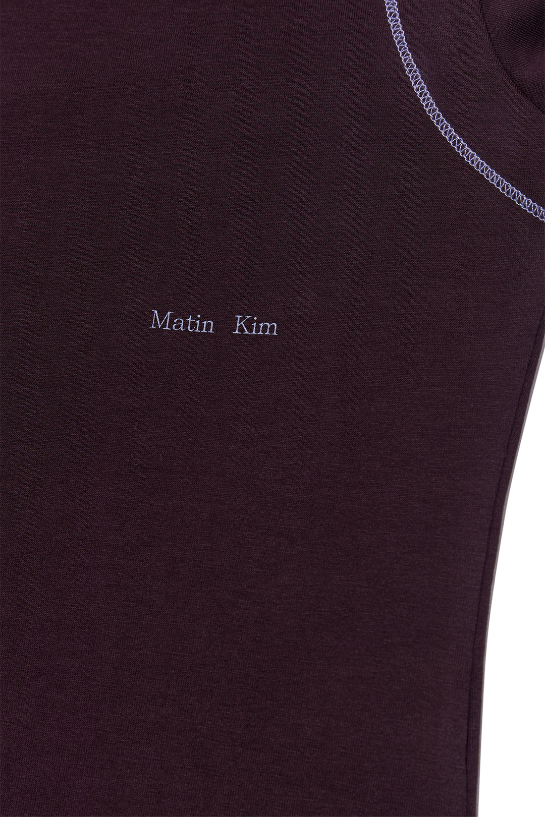 Matin Kim Stitch Point Small Logo Top — Brown