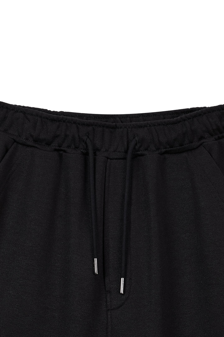 Matin Kim Back Pocket Glitter Bermuda Sweatpants — Black