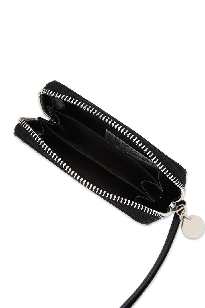 Matin Kim Steel Logo Rivet Compact Wallet — Black