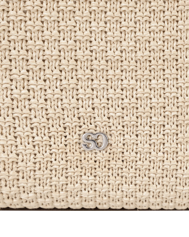 Stand Oil Ringo Bag — Reversible Canvas Crossbody — Raffia Brown