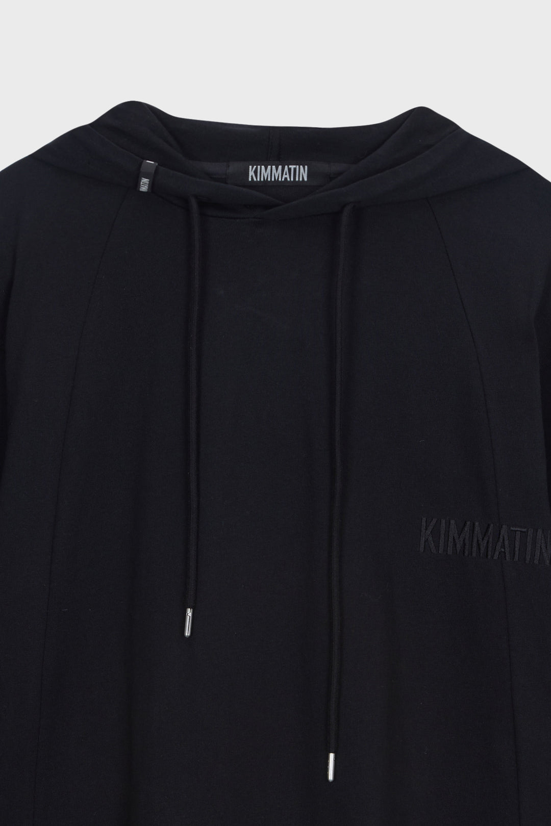 KIMMATIN Back Open Hoody Jersey Dress — Black